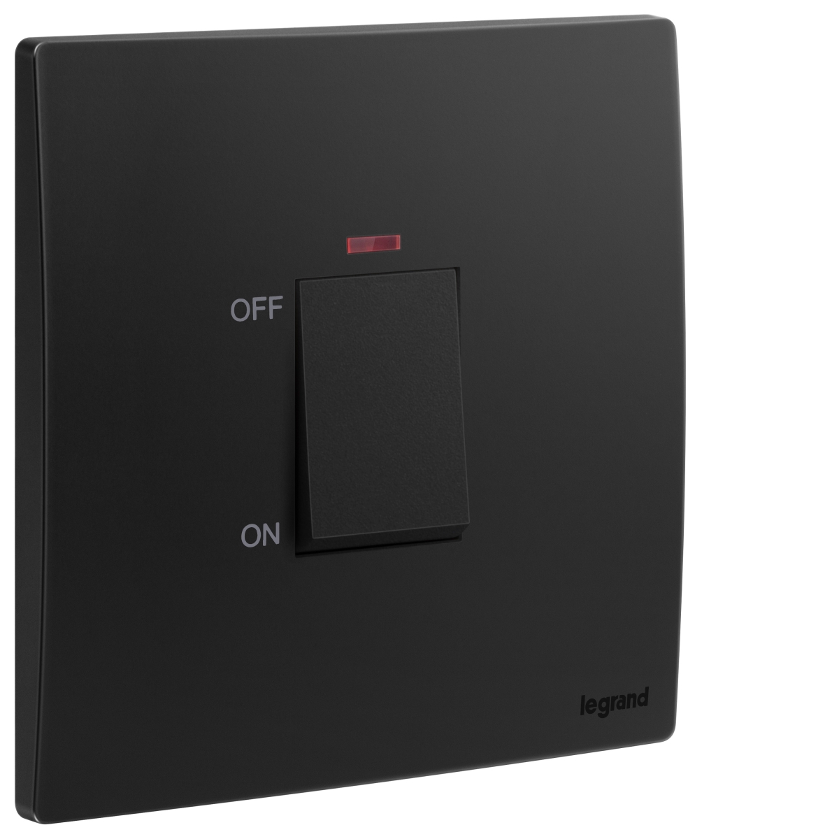 Legrand Mallia Senses 281070 MB 一位45A雙極開關 | 子夜黑 | 簡約時尚