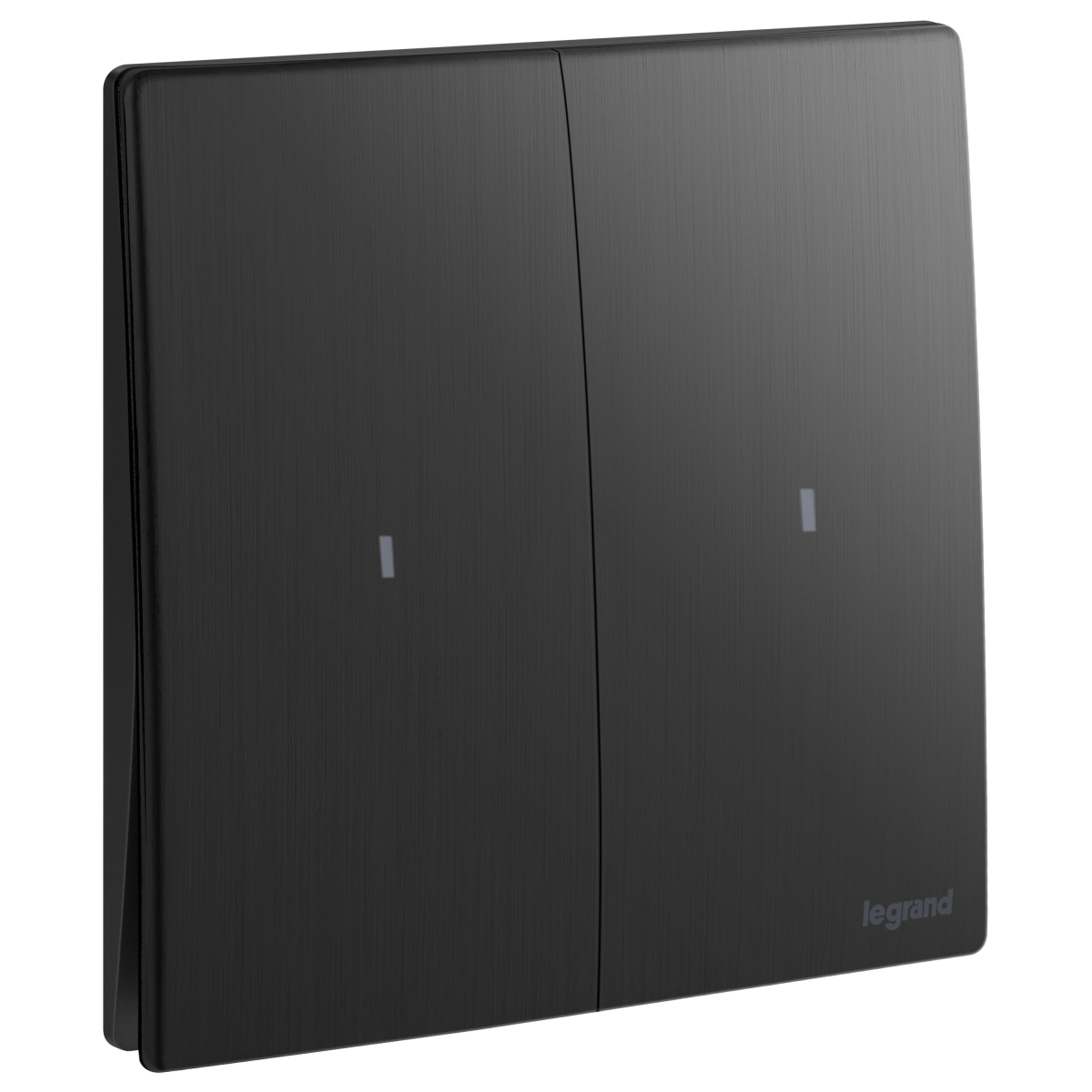 Legrand Mallia Senses 281065 BB 二位20A雙極開關帶LED燈 | 幻影黑 (金屬面)