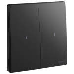 Legrand 281065 BB Mallia Senses 二位20A雙極開關帶LED燈 (幻影黑)