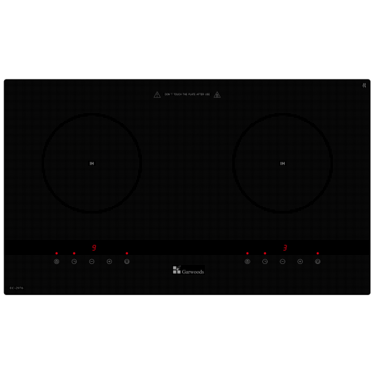 GARWOODS 樂思 EC-2976(BLACK) 73厘米嵌入式雙頭電磁爐 - 3600W總火力、二級能源標籤