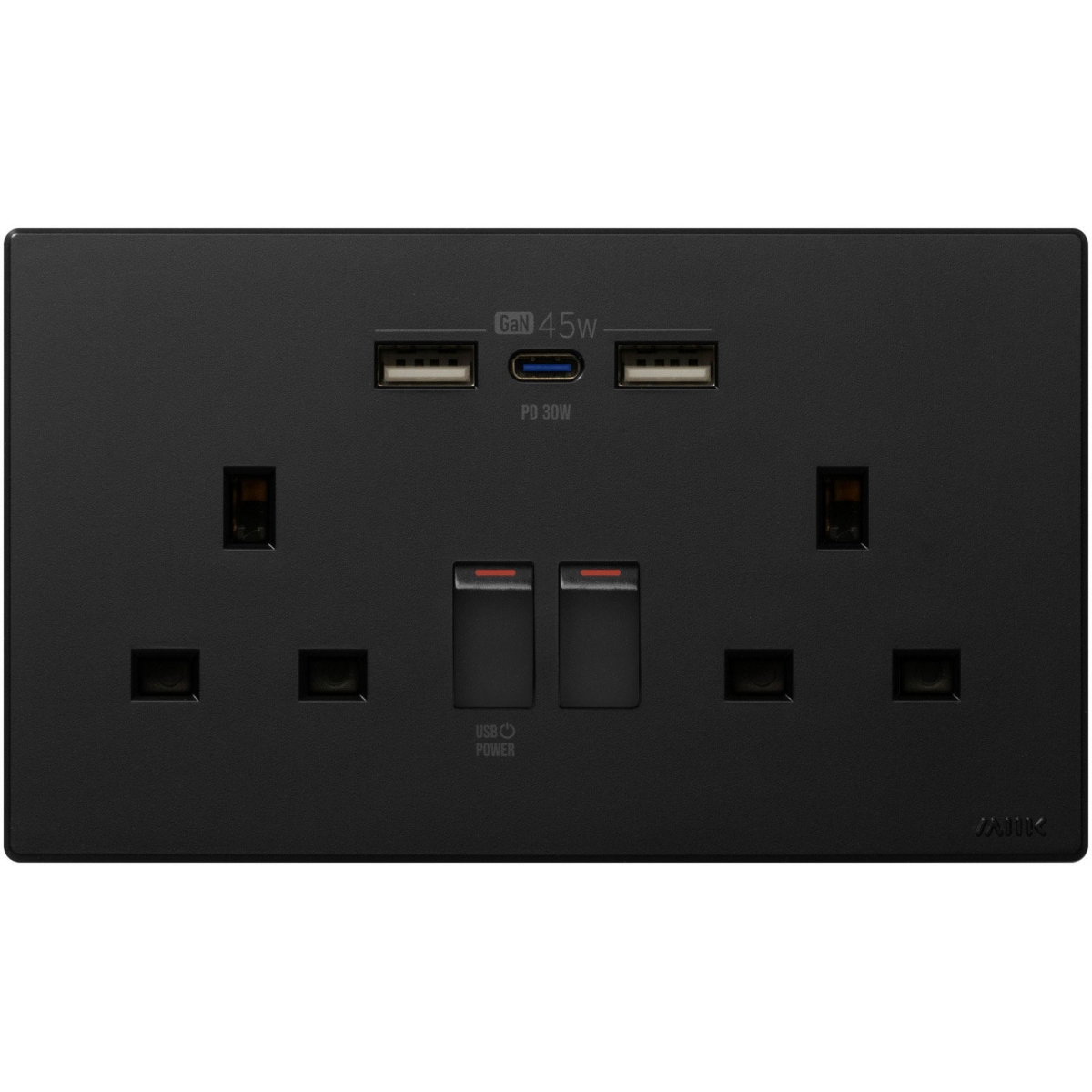 M2K PD230G-B GaN 45W Type-C/USB 孖蘇電制 (黑色)