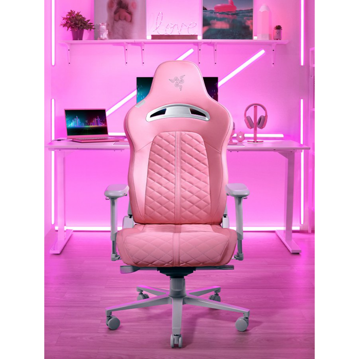 Razer RZ38-03720200-R3U1 Enki 電競椅 (粉紅色)