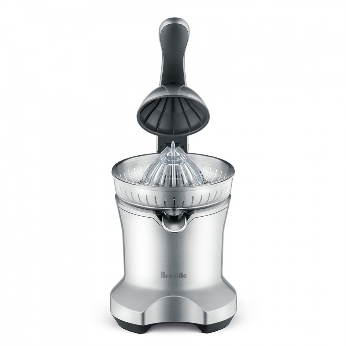 BREVILLE BCP600SIL 橘類榨汁機 - The Citrus Press™，靜音不鏽鋼設計