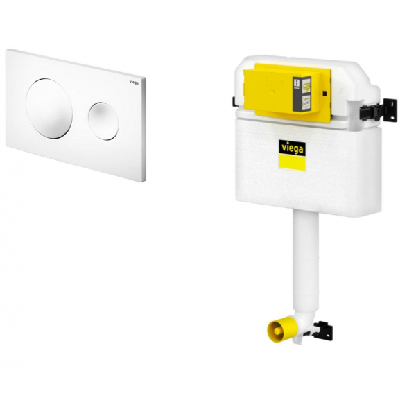 Viega 藏牆式水箱系統貼牆式座廁專用組合 - Visign for Style 20 (白色)