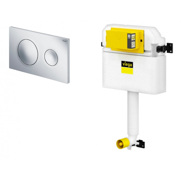 Viega 藏牆式水箱系統貼牆式座廁專用組合 - Visign for Style 20 (鍍鉻色)