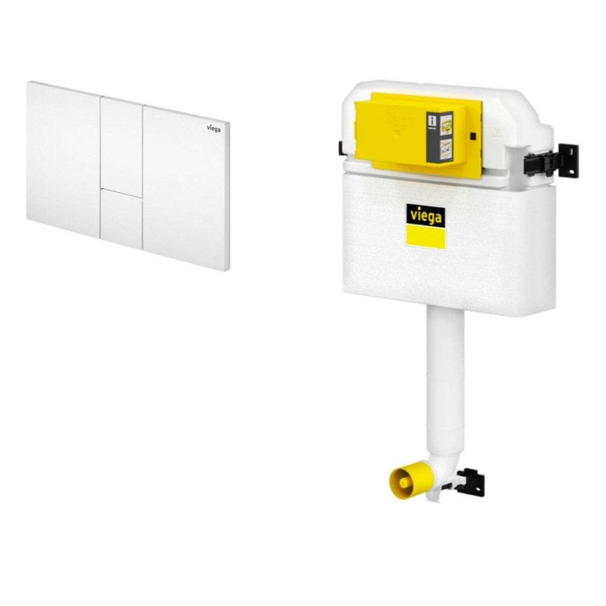 Viega 藏牆式水箱系統貼牆式座廁專用組合 - Visign for Style 24 (白色)