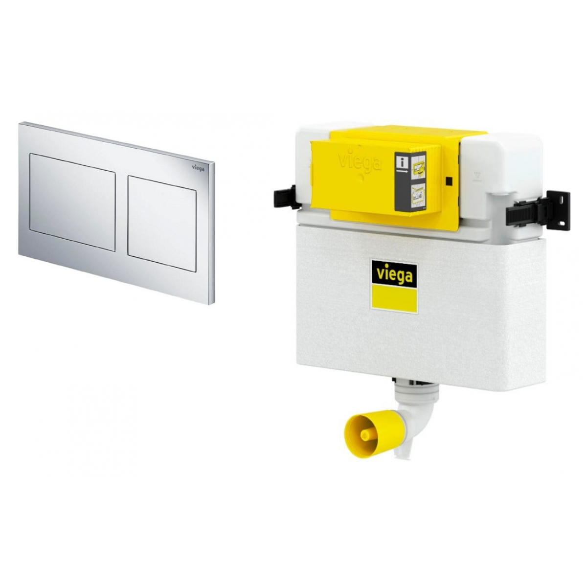 Viega 藏牆式水箱系統貼牆式座廁專用組合 - Visign for Style 21 (鍍鉻色)