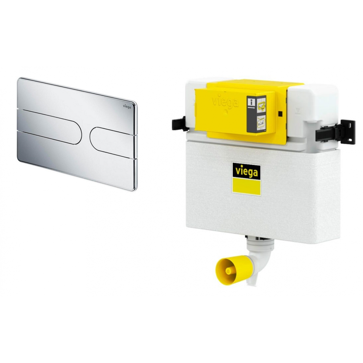 Viega 藏牆式水箱系統貼牆式座廁專用組合 - Visign for Style 23 (鍍鉻色)