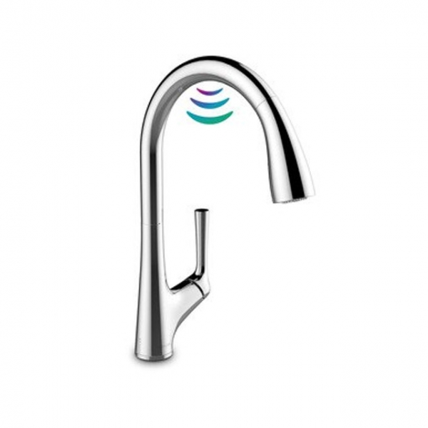 Kohler Malleco 下拉式廚房感應龍頭 (K-77748K-CP): Response™技術、DockNetik™磁力對接、Sweep™沖流模式