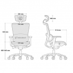 Cougar Argo 人體工學高背椅 (橙黑色): 高透氣網布、鋁製框架、動態腰靠