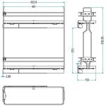 Inoxa 4104W/20-50 可抽拉式料架 (帶兩層擱架及瓶架/負重25kg)
