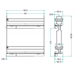 Inoxa 4104W/15-50 可抽拉式料架 (帶兩層擱架及瓶架/負重25kg)