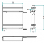 Inoxa 4104W/15-45 可抽拉式料架 (帶兩層擱架及瓶架/負重25kg)