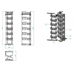 Inoxa 808AW/45 12籃前後拉籃套件 (承重55公斤)