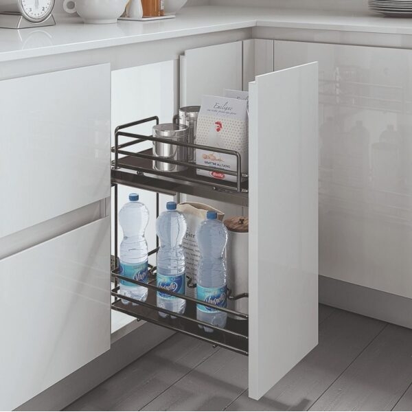 Inoxa 5102E/30-50 抽拉式籃筐連鈦酒瓶架 (承重40公斤)