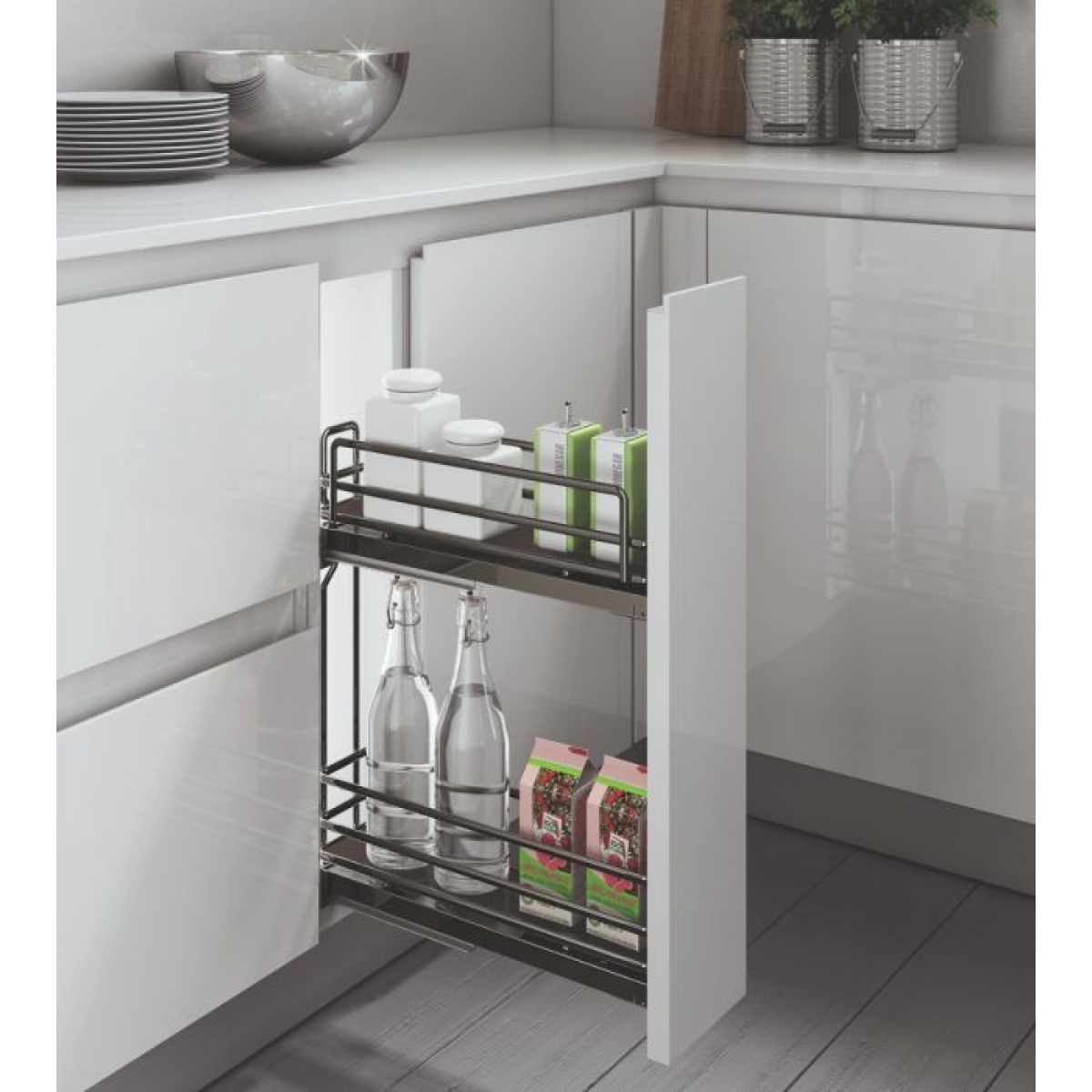 Inoxa 5104E/20-50 可抽取式籃筐 (承重40公斤)