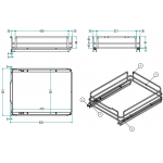 Inoxa 5202ED/45-50 可抽取地櫃拉籃 (承重40公斤)