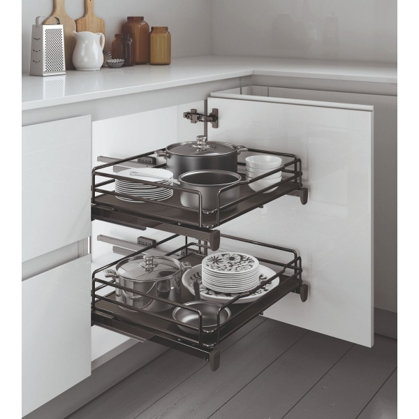 Inoxa 5202ED/45-50 可抽取地櫃拉籃 (承重40公斤)