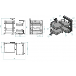 Inoxa 803BE/DX45 右側動態拉籃 (承重40公斤)