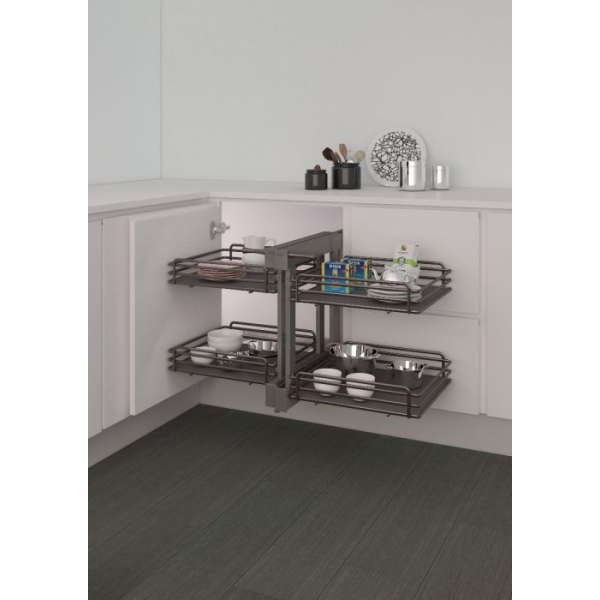 Inoxa 839BE/45 小型角落拉籃 (承重40公斤)