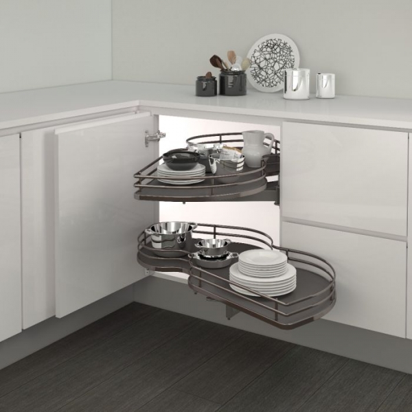 Inoxa Combi-2 層旋轉抽拉式貨架 600mm櫃體 左邊開門