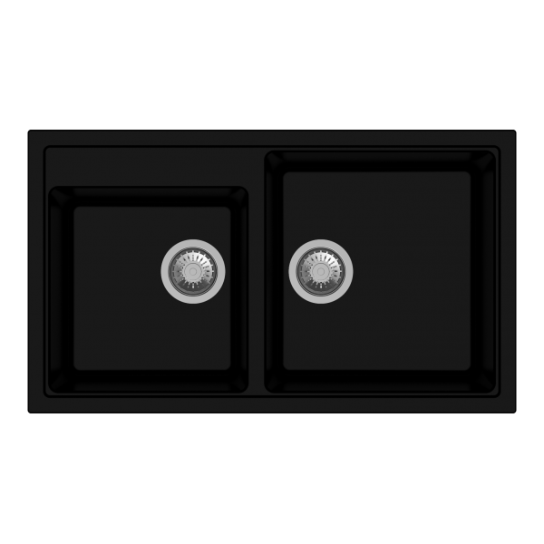 Carysil V-200-Nera VIVALDI 昇盤 (黑色) 雙槽