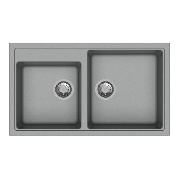 Carysil V-200-Croma VIVALDI 昇盤 (灰色) 雙槽