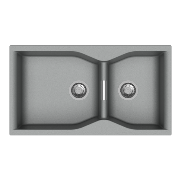 Carysil 3620-Croma Largo 昇盤 (灰色) 雙槽