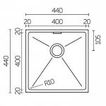 Innova INV 444420 不鏽鋼昇盤 (400x400) 316材質