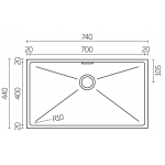 Innova INV 744420 不鏽鋼昇盤 (700x400) 316材質