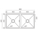 Innova INV 884421 不鏽鋼昇盤 (400x400, 400x400) 316材質