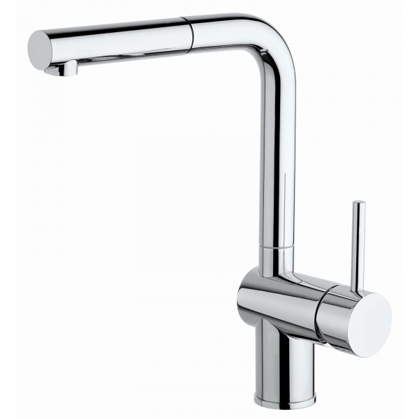 Crolla 6977 CR 廚房高身冷熱水龍頭連可動式花灑 (鍍鉻)