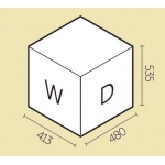 Elletipi Block 4550 35+35L底座式垃圾桶