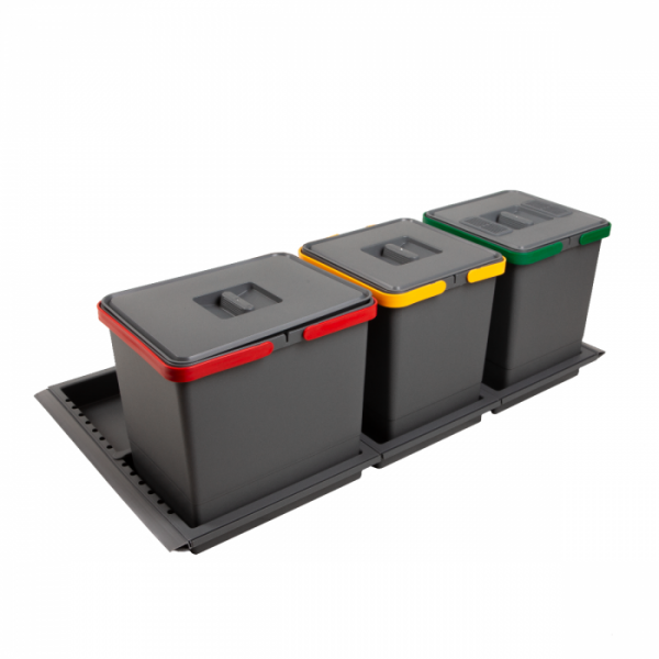 Elletipi Metropolis 9045 10+10+15L底座式垃圾桶