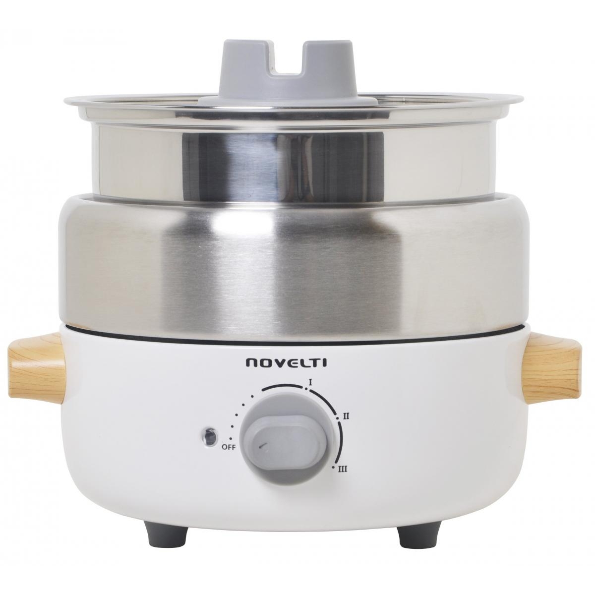 Novelti NM2812 1.2公升多用途易潔煎煮鍋 (雙層隔熱/3段火力)