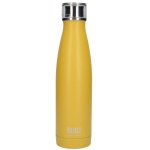 Built NY BLT-BOTL-MST 500ml Double Walled Stainless Steel Water Bottle Charcoal (Mustard)
