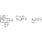 Roca A327681000 ONA 掛牆式面盆 (450x260mm)