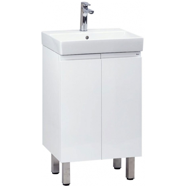 Roca ONA 一體式面盆 + 雙門面盆櫃套裝 (32768E+852116000)：500x360mm、雙門收納、連櫃腳