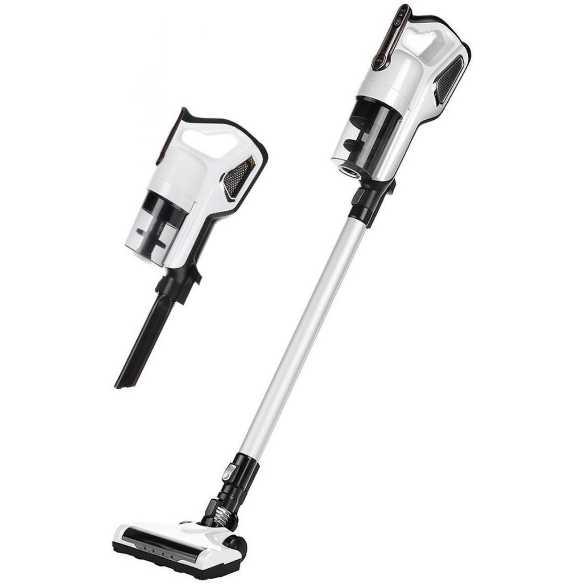 Sezze 西哲 S35E(W) 二合一旋風無線吸塵機 (白色)：180°旋轉吸頭、LED微塵追蹤燈、可水洗濾網