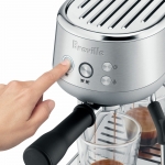 Breville BES450SST 15巴 迷你意式咖啡機（海鹽白）：ThermoJet™3秒速熱、PID水溫控制、幼滑奶泡