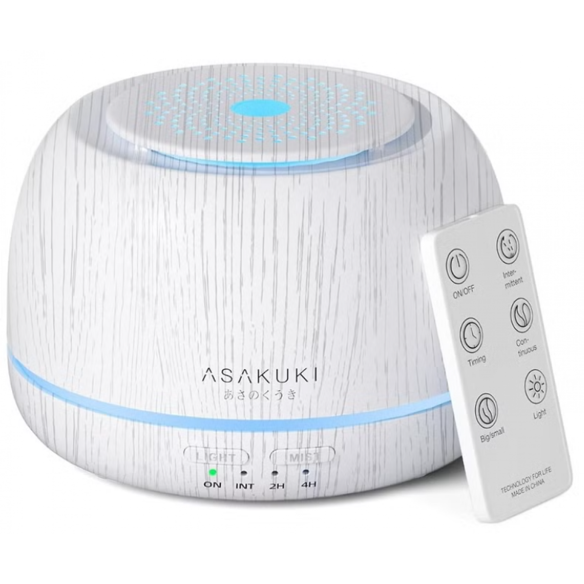 Asakuki 迷你霧化香薰機 (珍珠白) | 附遙控與10枝精油 | 300ml 容量