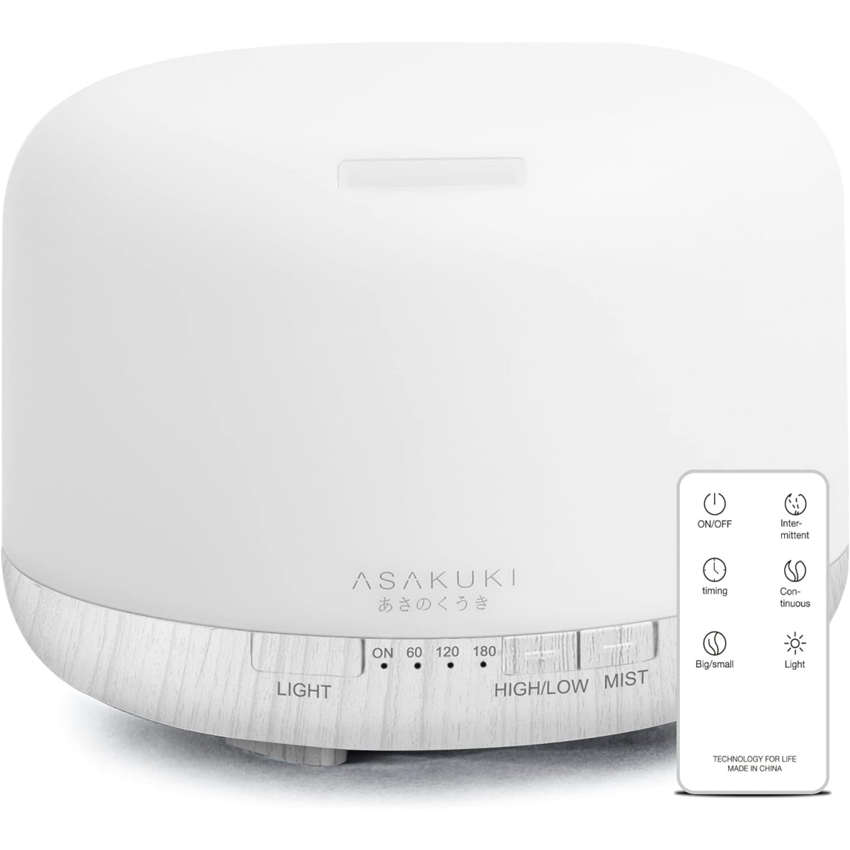 Asakuki 精油香薰器 (珍珠白) | 500ml | 附遙控器