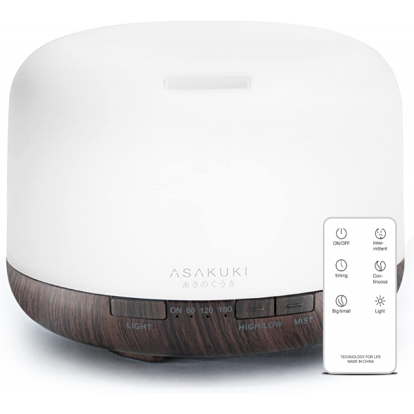 Asakuki 精油香薰器 (石墨灰) | 500ml | 附遙控器