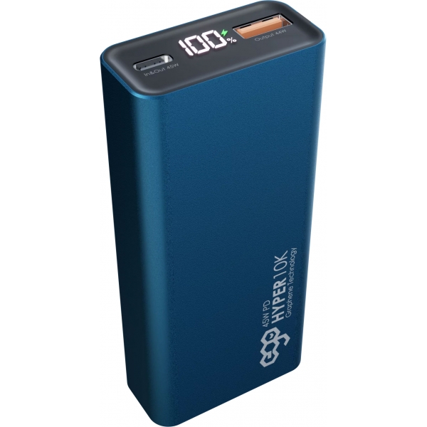 EGO Hyper10K 石墨烯10000mAh 45W 行動電源 (太平洋藍)