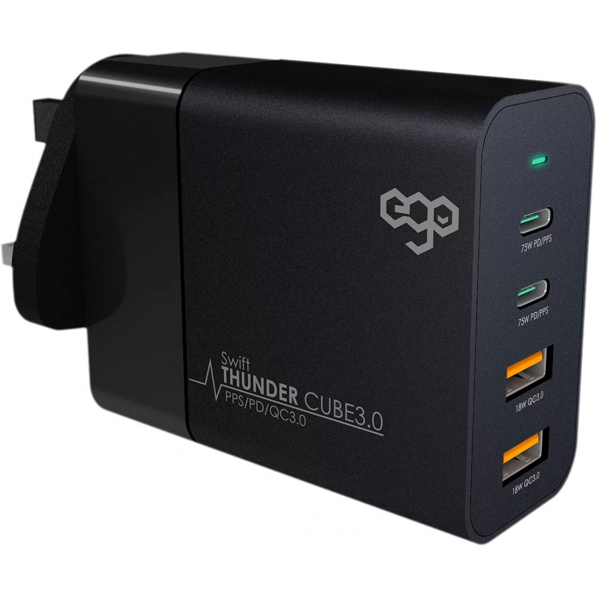 EGO A2006 85W Thunder Cube 3.0 四孔充電器 - 支援雙PD快充