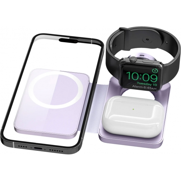 EGO 3合1 Magpad2 Magsafe 無線充電器 (紫色)