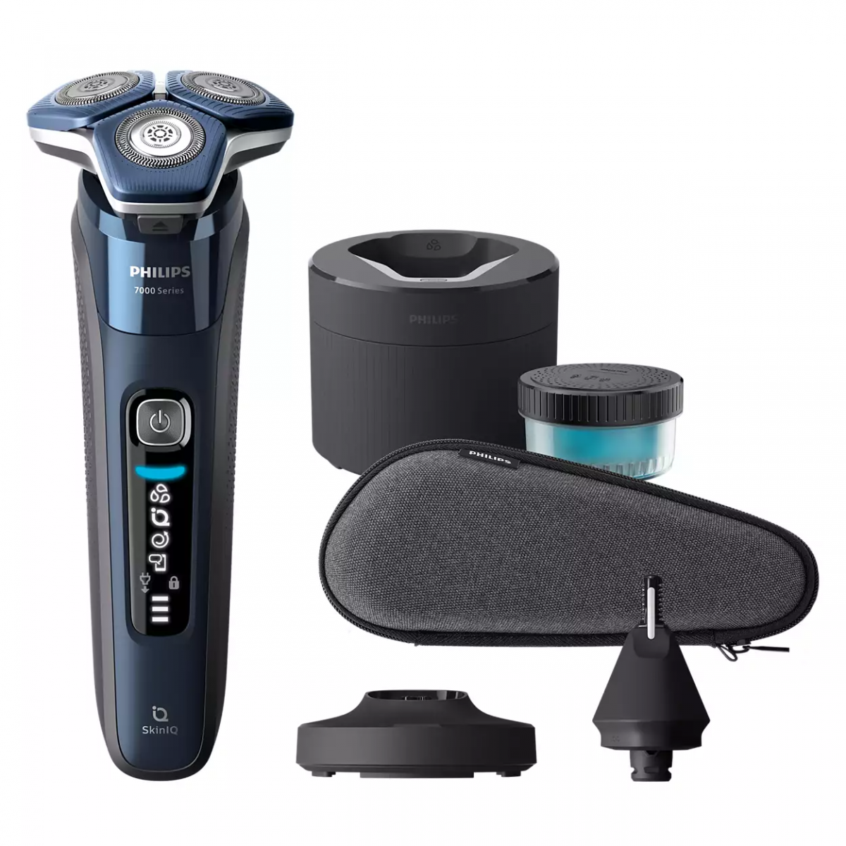 Philips Shaver Series 7000 乾濕兩用電鬚刨 (S7885/53): SkinIQ技術、Nano SkinGlide塗層、Quick Clean Pod