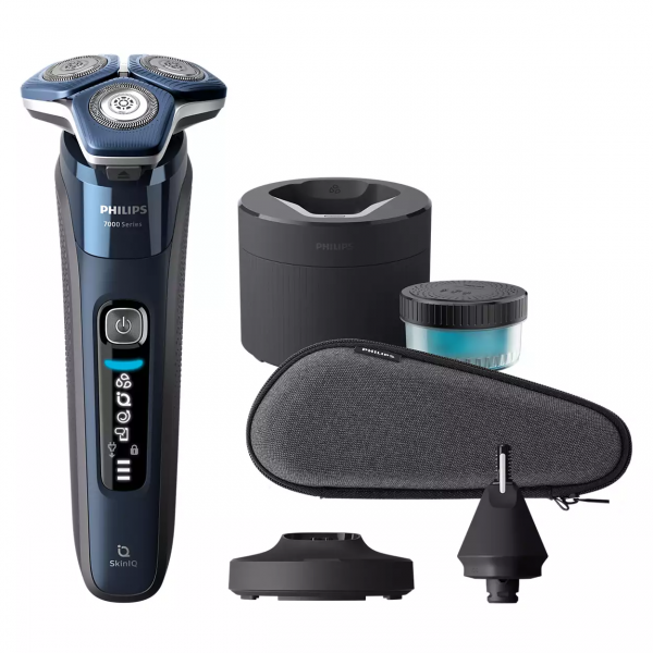 Philips Shaver Series 7000 乾濕兩用電鬚刨 (S7885/53): SkinIQ技術、Nano SkinGlide塗層、Quick Clean Pod
