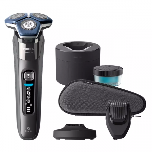 Philips Shaver Series 7000 乾濕兩用電鬚刨 (S7887/58): SkinIQ技術、Nano SkinGlide塗層、Quick Clean Pod