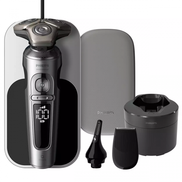 Philips Shaver S9000 Prestige 乾濕兩用電鬚刨 (SP9885/36): SkinIQ技術、Nano科技刀片、Qi無線充電